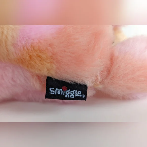 Euc SMIGGLE Fluffy Pink Dog Pencil Case Zippered Tie Dye Kawaii Y2K - Picture 9 of 10